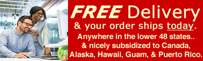 Free delivery for drop lift wall racks.