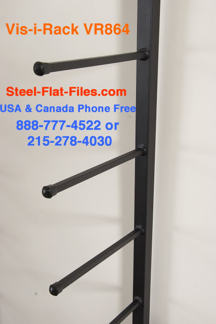 Brookside Design VR864 roll print storage rack in stock steel-flat-files.com 