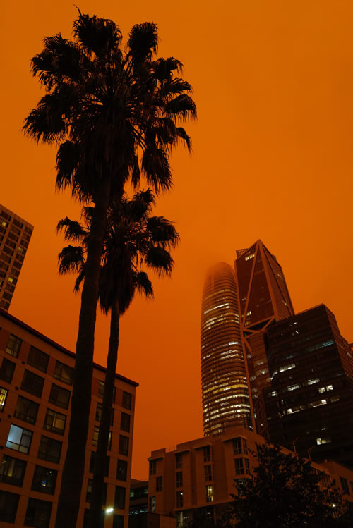 When the sky turned orange.