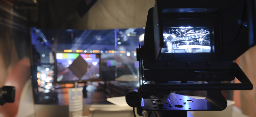 TV studio control room.