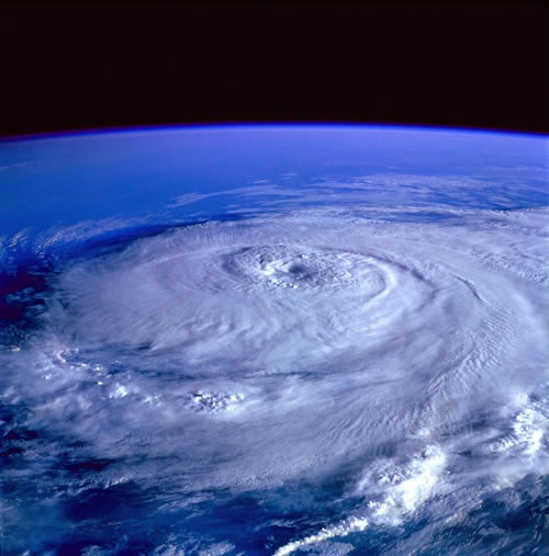 Hurricane from space.