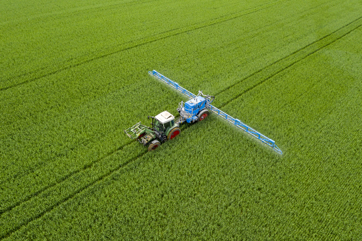 Tractor in the field.