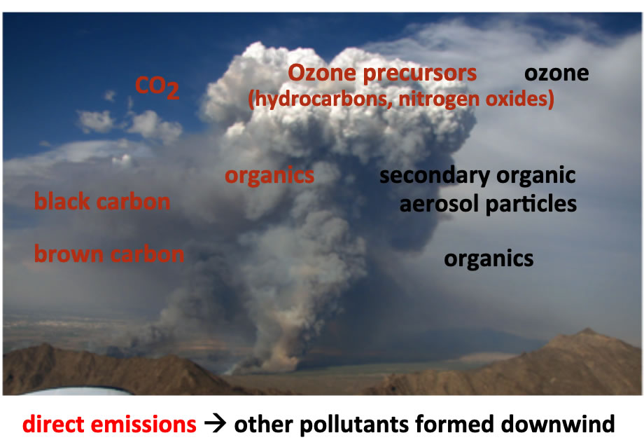 Wildfires affect human health.